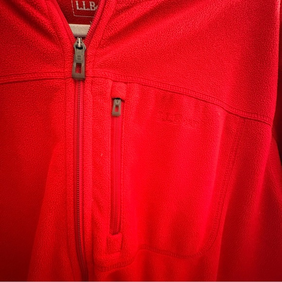 L.L.Bean Polartec® Windbloc Fleece Jacket Hoodie – Red – XXL – Unisex - Picture 2 of 13